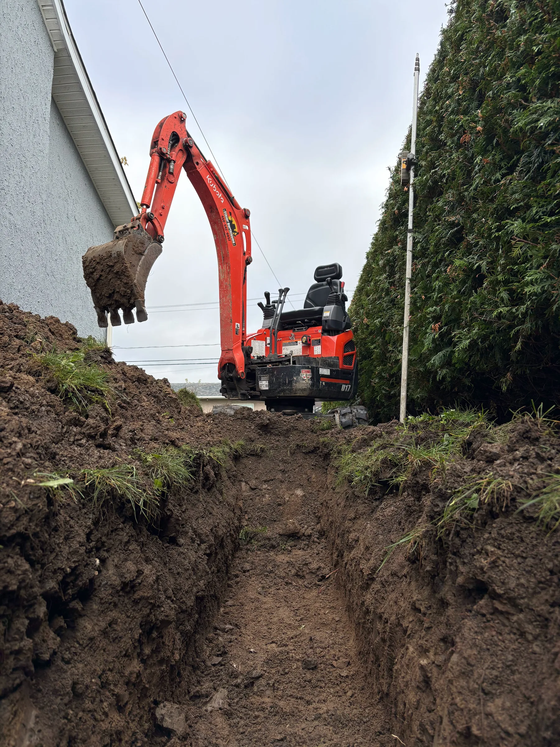 Chantier de drainage
